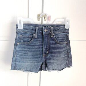 American Eagle Outfitters Hi Rise Shortie Denim Shorts 00